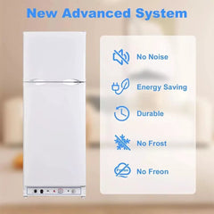 SMAD 390L Dual-Fuel Absorption Fridge – LPG & 220V Quiet Off-Grid Refrigerator with Freezer for Camper, Cabin, or Holiday Home