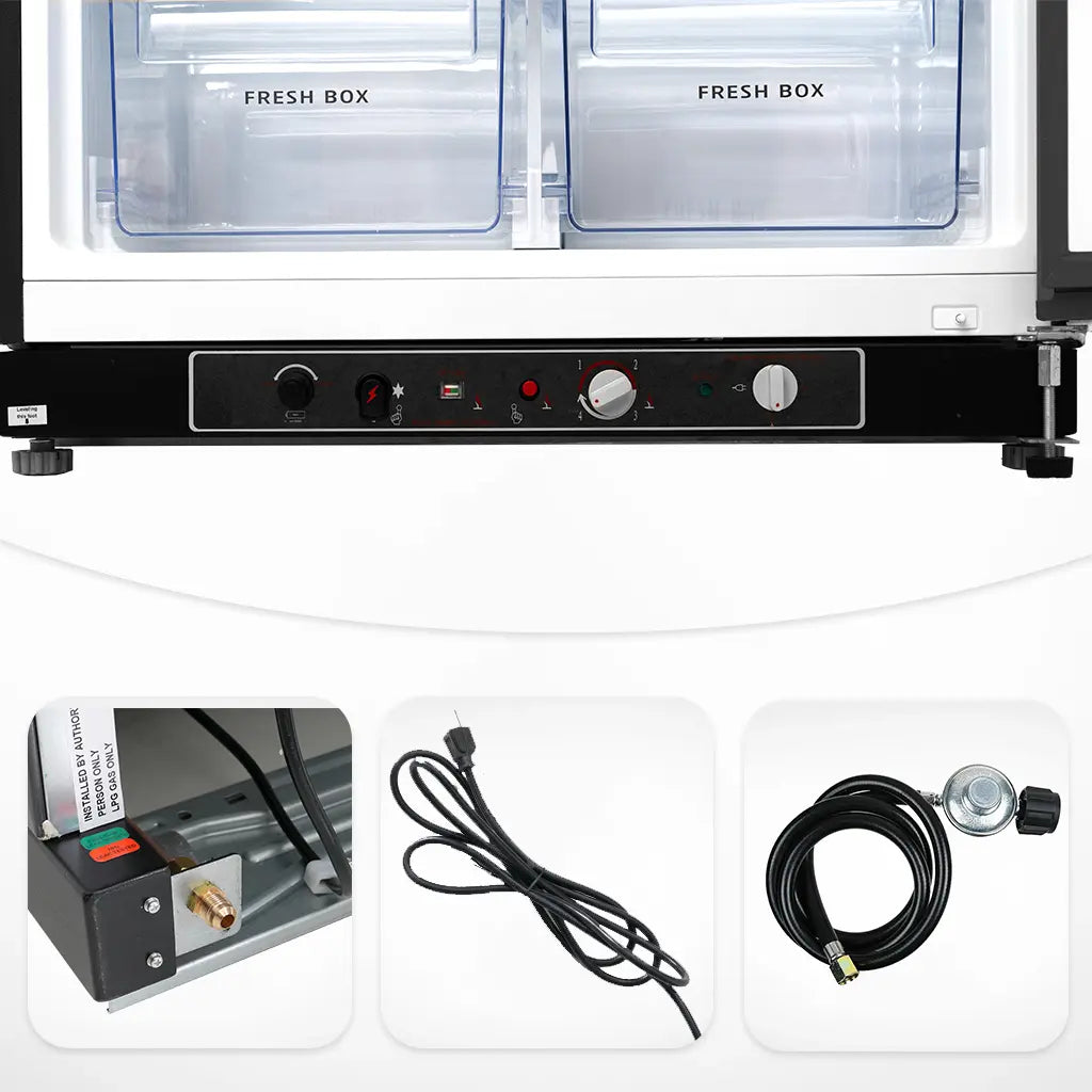 SMAD 540L Stainless Steel Propane Refrigerator – Gas Fridge for Off-Grid Homes, Cabins & Remote Living