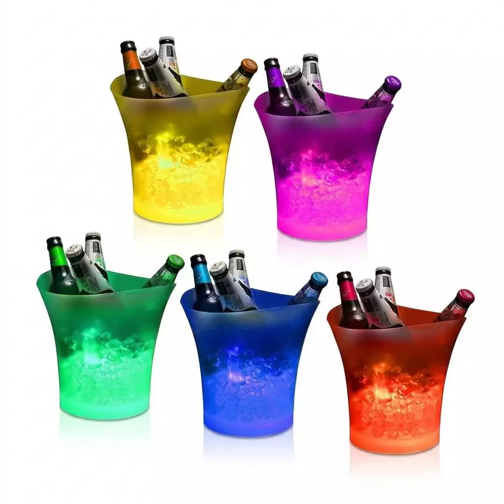 LED Ice Bucket Champagne Cooler 5L – Illuminated Wine Cooler for Parties, Bars & Events