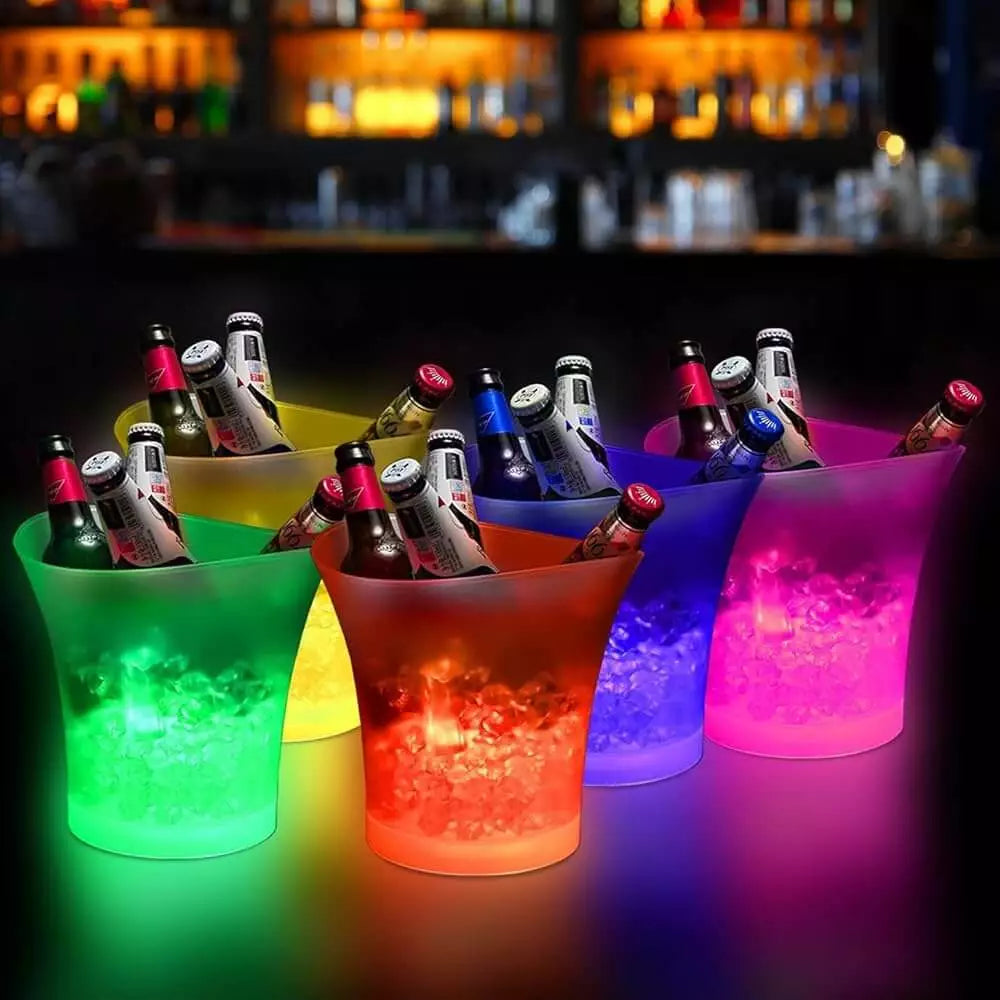 LED Ice Bucket Champagne Cooler 5L – Illuminated Wine Cooler for Parties, Bars & Events