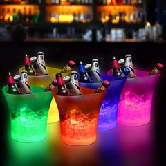 LED Ice Bucket Champagne Cooler 5L – Illuminated Wine Cooler for Parties, Bars & Events