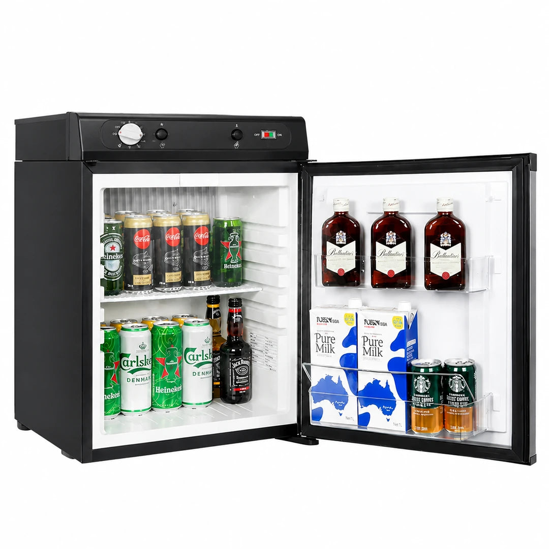 SMAD 40L 3-Way Mini Fridge – AC/DC/Propane Portable Off-Grid Fridge for Campervan, Caravan & Camping