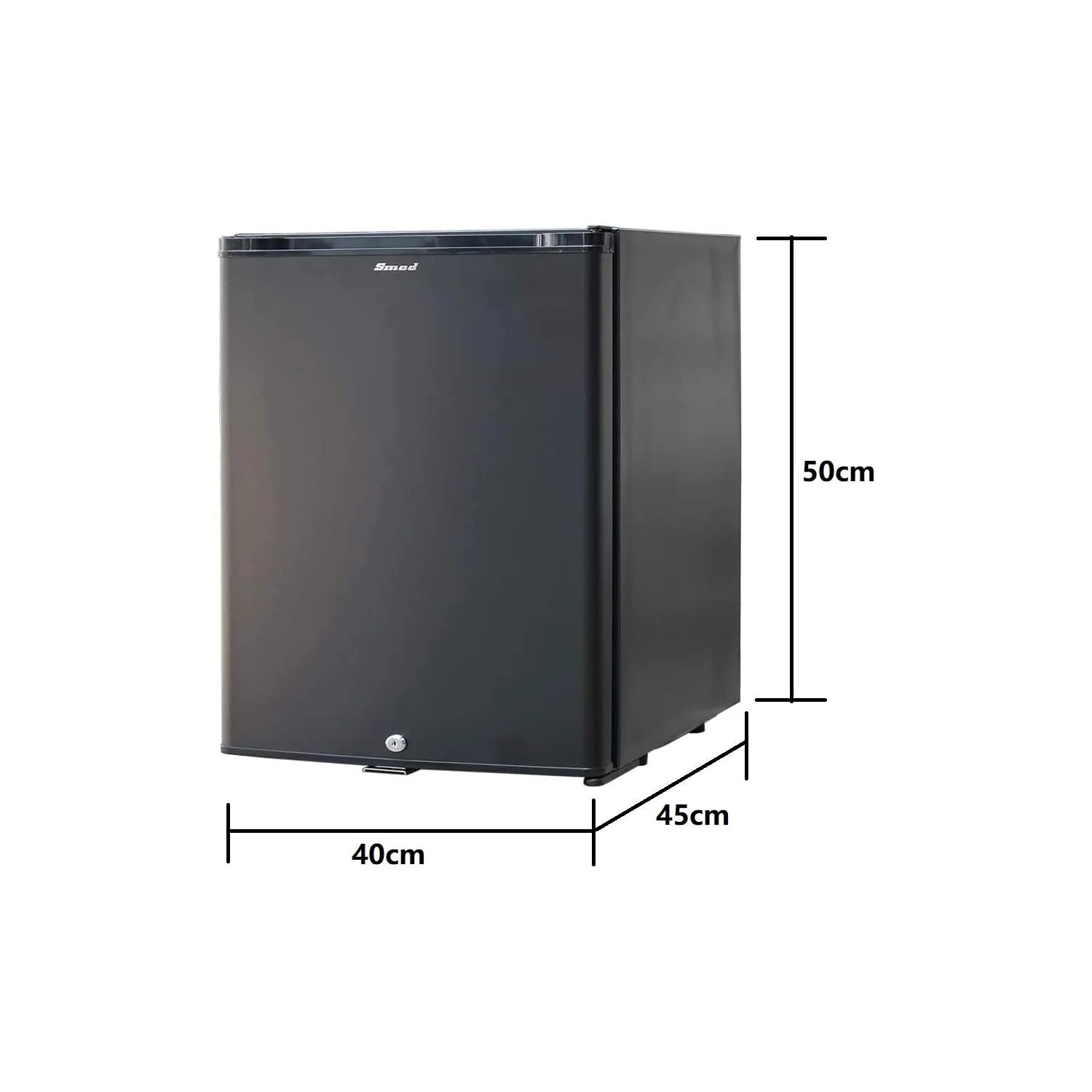 SMAD 30L Compact Mini Fridge - Versatile Absorption Cooler with Lock for Home, Caravan, Camping - AC/DC, 0-10°C, Quiet Eco-Friendly Cooling, Reversible Door