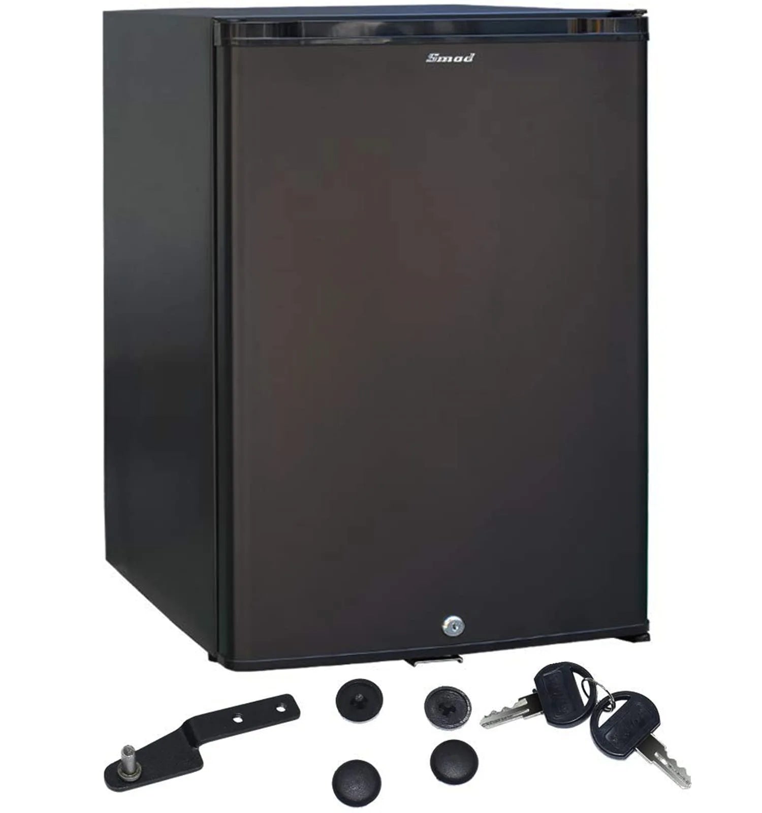 SMAD 30L Compact Mini Fridge - Versatile Absorption Cooler with Lock for Home, Caravan, Camping - AC/DC, 0-10°C, Quiet Eco-Friendly Cooling, Reversible Door