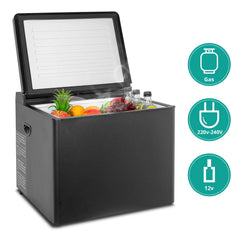 SMAD 40L Compact Propane & Electric Fridge – AC240V, DC12V and LPG, Top-Open Lid, Auto Defrost, for RV, Off-Grid, Outdoor Use