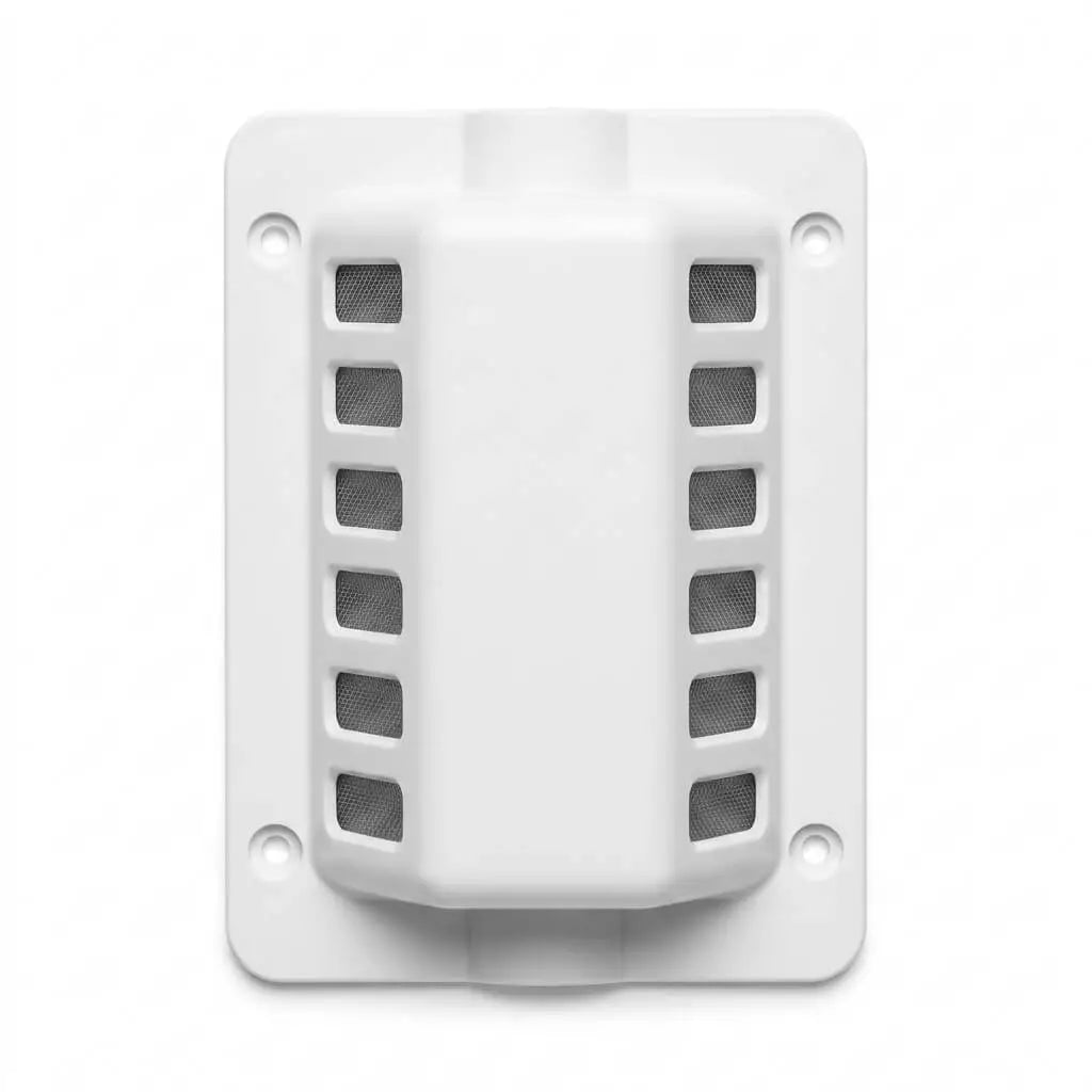Smad Gas Fridge Flue Cover for Caravan & Motorhome – White Heat Deflector for Absorption Refrigerators