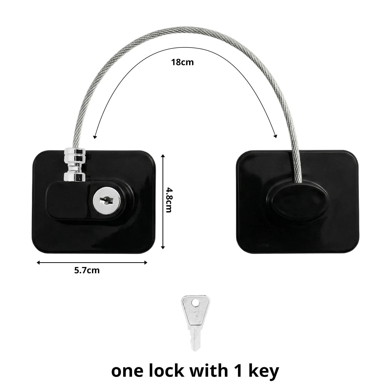 2 Pack Refrigerator Door Locks with Keys – Self-Adhesive Child Safety Locks
