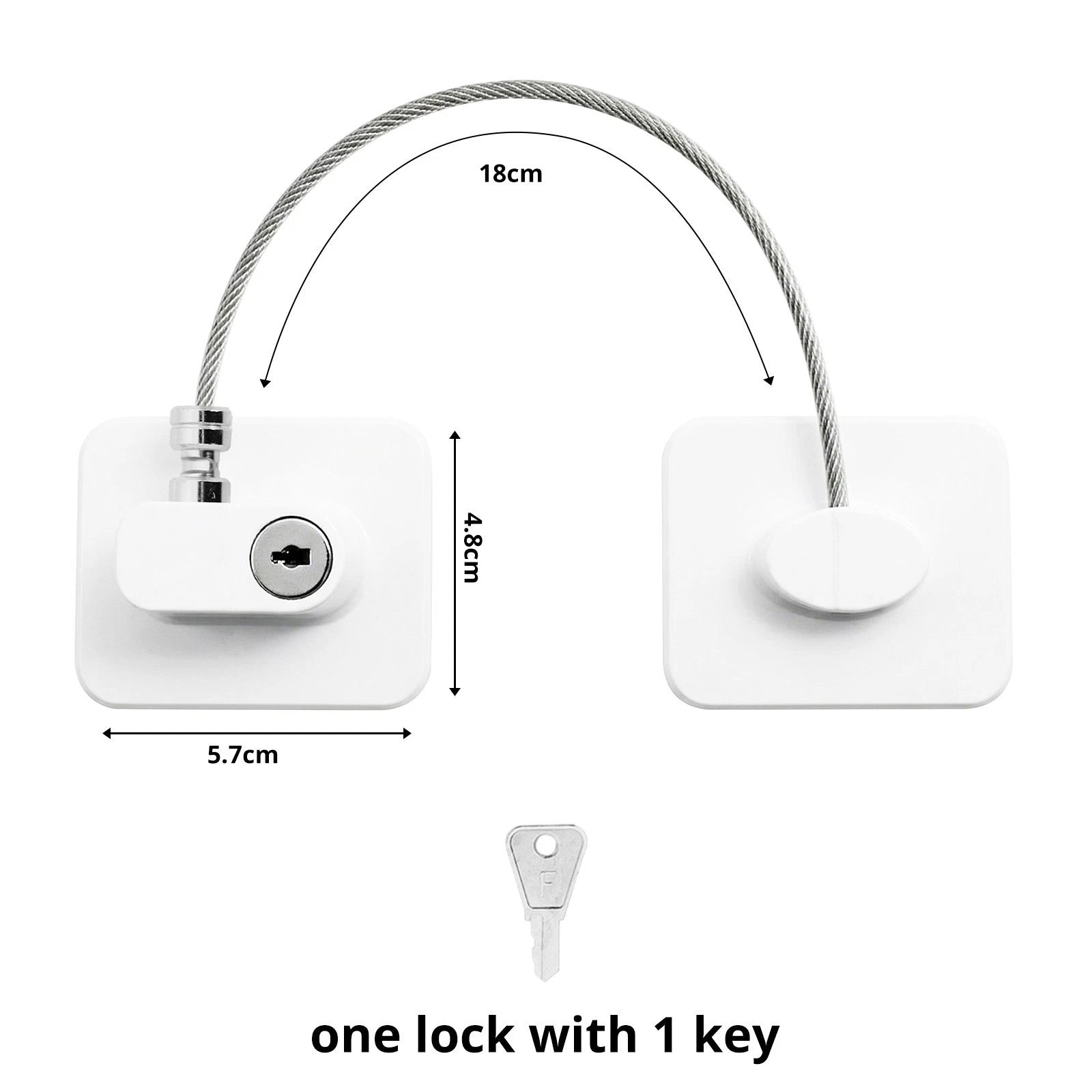 2 Pack Refrigerator Door Locks with Keys – Self-Adhesive Child Safety Locks