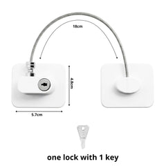 2 Pack Refrigerator Door Locks with Keys – Self-Adhesive Child Safety Locks