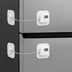 2 Pack Combination Fridge Lock – 3 Digit Child Safety Lock for Refrigerator, Freezer & Cabinet Doors