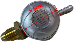 Propane Gas Regulator – 30 mbar Outlet Pressure, 1m Hose with 2 Clips – Compatible with BBQs