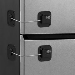 2 Pack Combination Fridge Lock – 3 Digit Child Safety Lock for Refrigerator, Freezer & Cabinet Doors